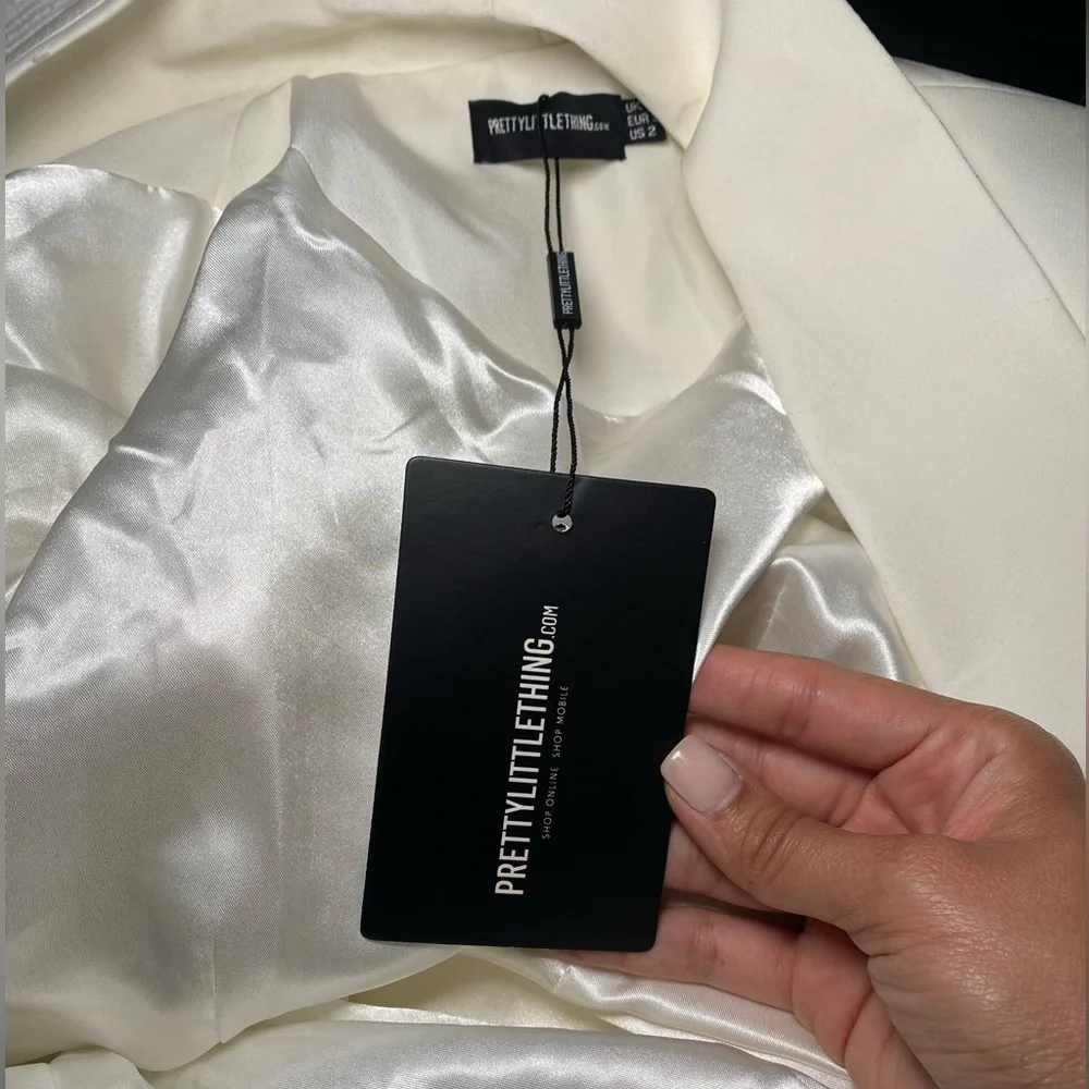 PLT White Gold Button Down Blazer Dress - Picture 4 of 5